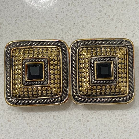 Vintage Paquette Gold Two Tone Square Belt Buckle - Picture 5 of 7